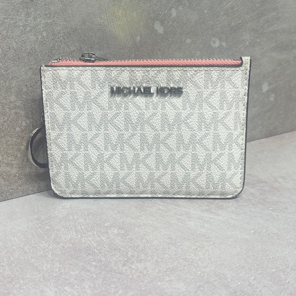 Michael Kors Greenwich Flap Crossbody & Matching Wallet Bright White Tea Rose - Picture 4 of 7